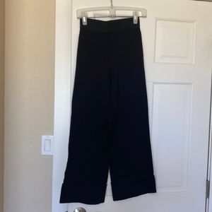 PH5 black stretch pants with wide leg
